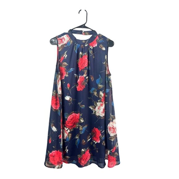Jodifl Women's Navy Blue Floral Dress - Picture 1 of 6